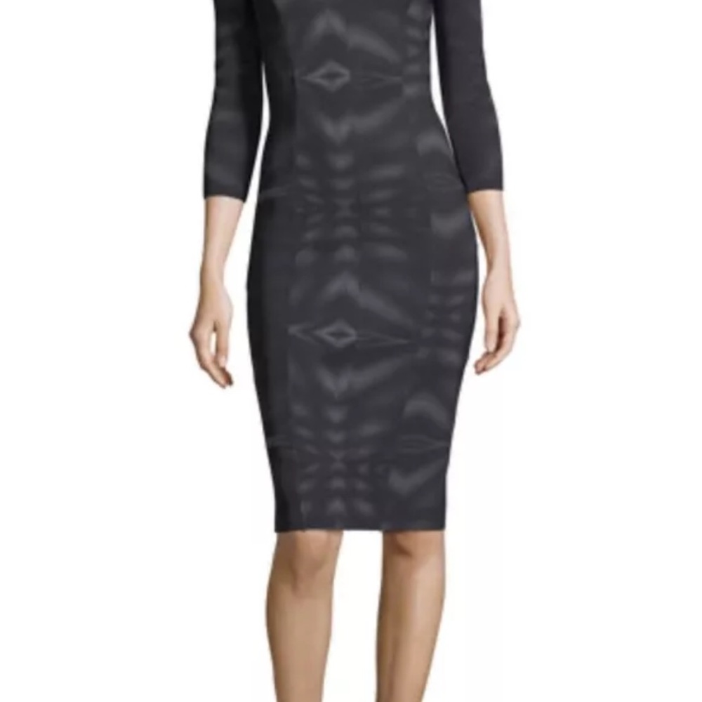 Elegant Black Patterned Chiara Boni Dress